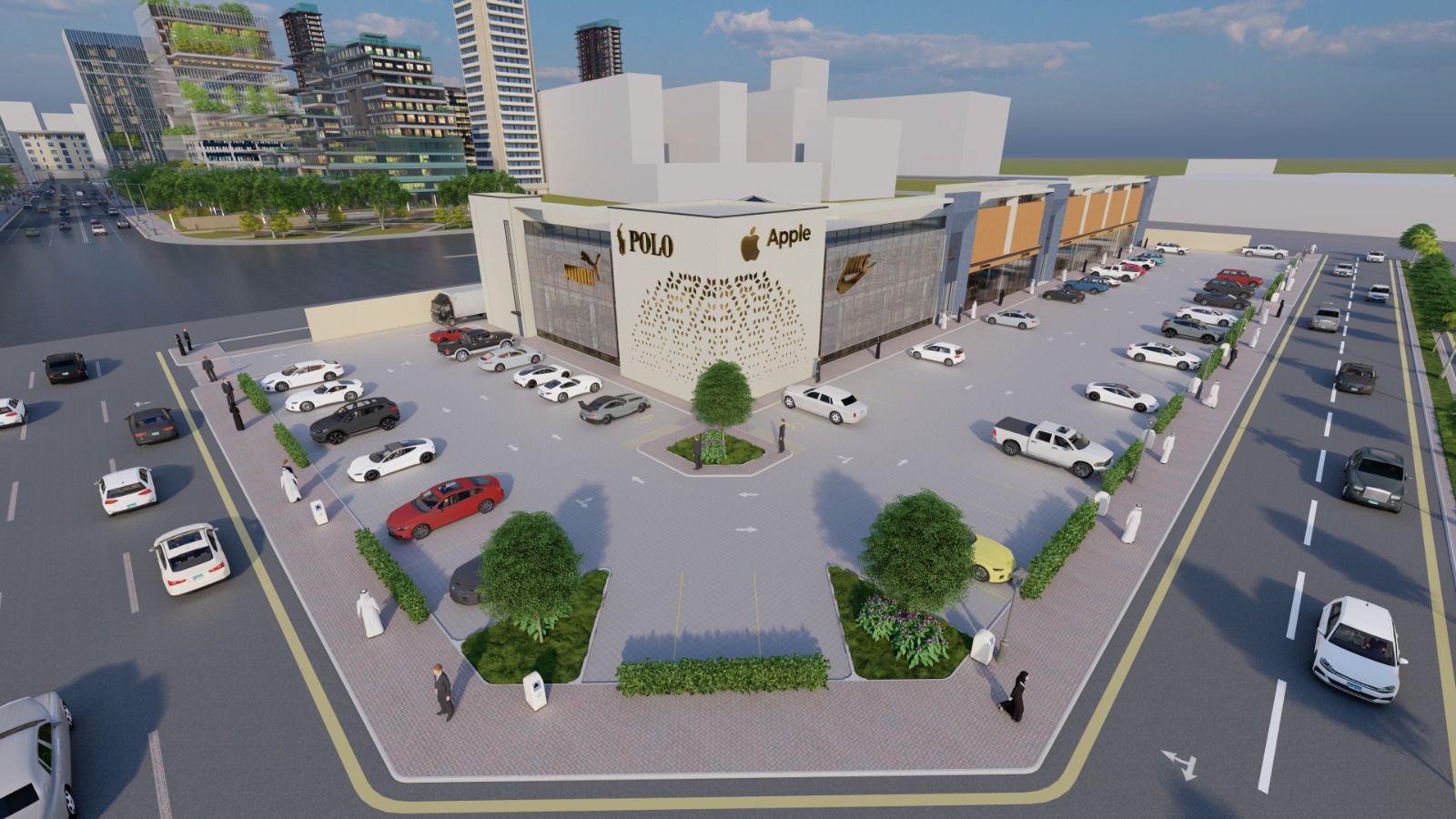 تصميم مشروع أورا بلازا التجاري